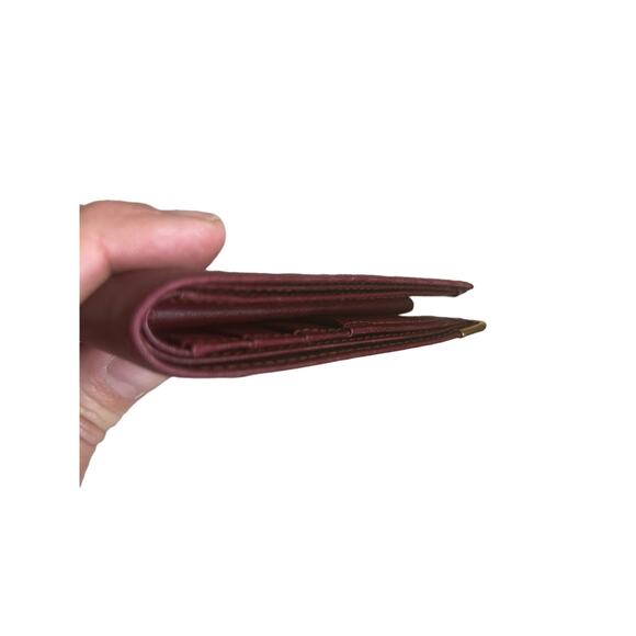 Authentic Vintage CARTIER Burgundy Leather Bifold Mens Wallet W/COA and Box - Picture 16 of 16